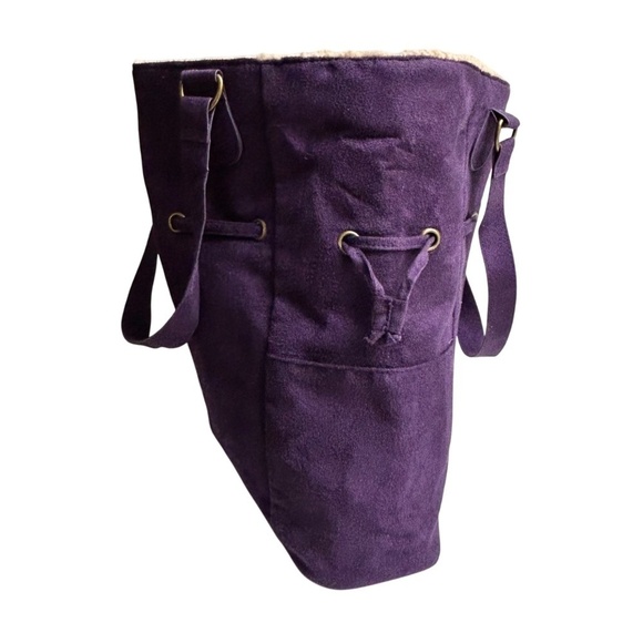 NWOT Neiman Marcus Faux Suede Adjustable Tote Bag - Picture 9 of 14